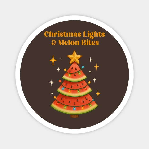 Christmas Lights & Melon Bites Magnet by Teresa's Store 1